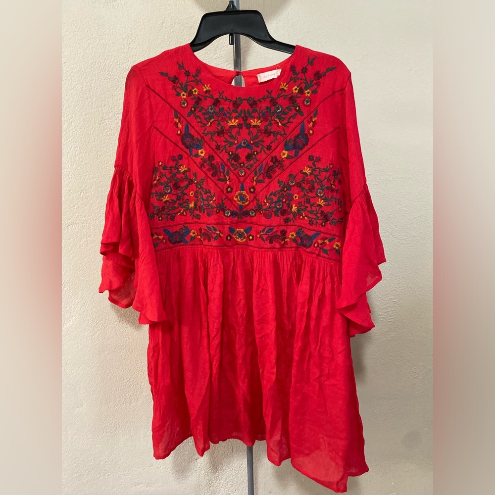 Altar’d state dress || red beautiful floral dress